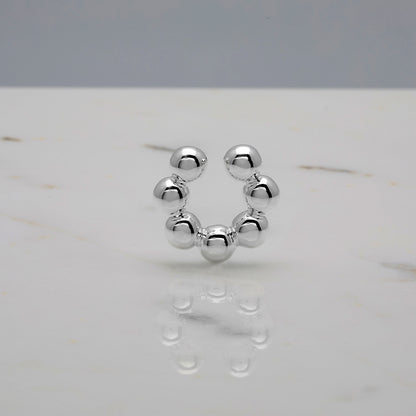 Ear cuff bubble big Argento 925