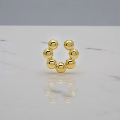 Ear cuff bubble big oro 18kt placcato
