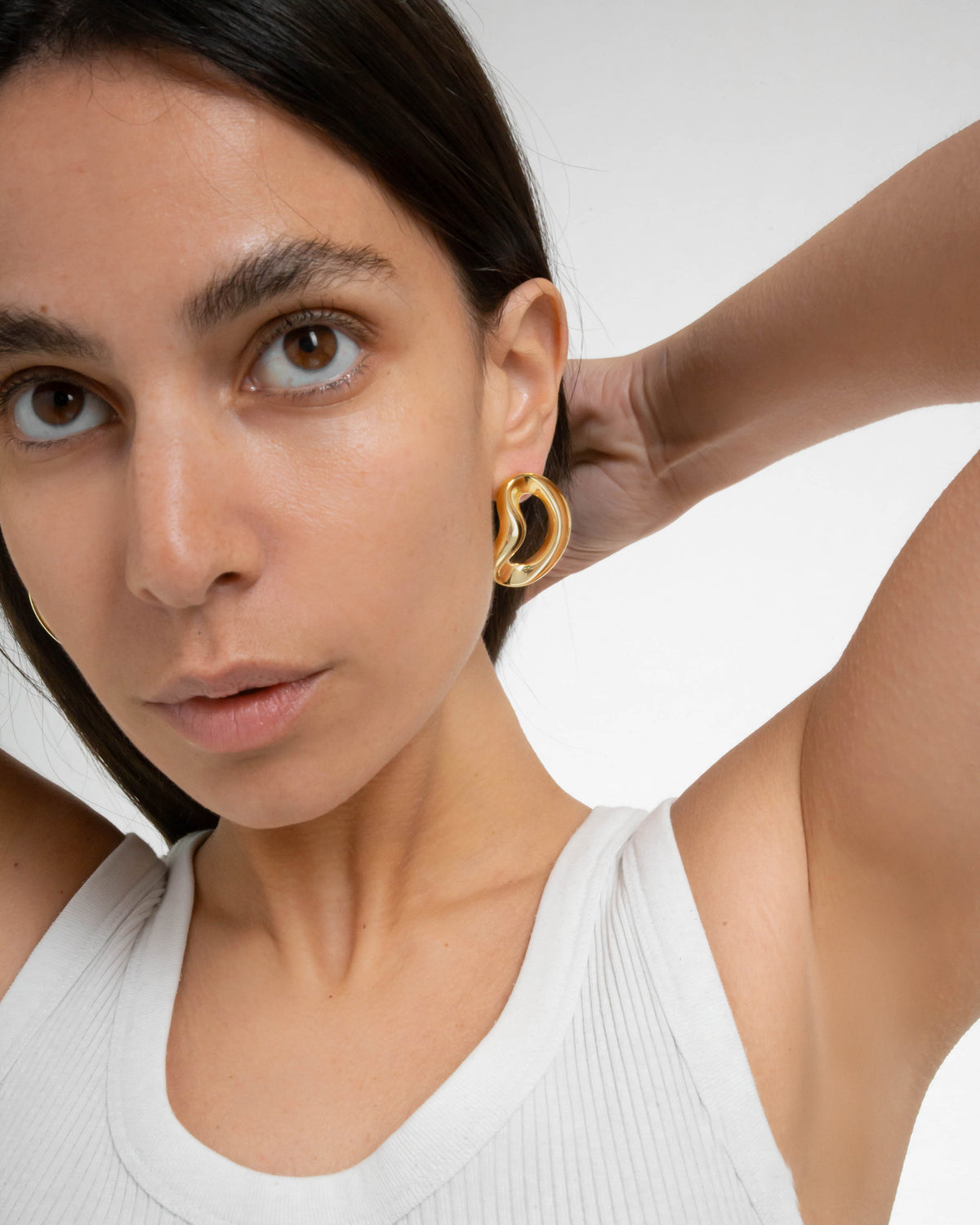 18kt gold-plated Zaya earrings