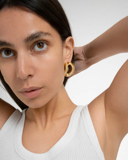 18kt gold-plated Zaya earrings