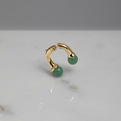 Orecchini Lily oro 18kt placcato con avventurina