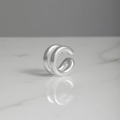 Ear cuff row doppio argento 925