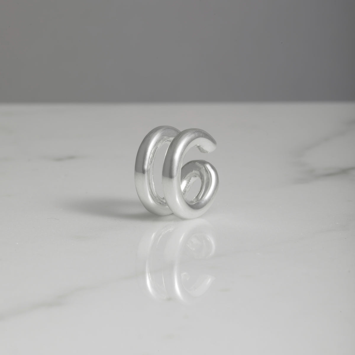 Ear cuff row doppio argento 925