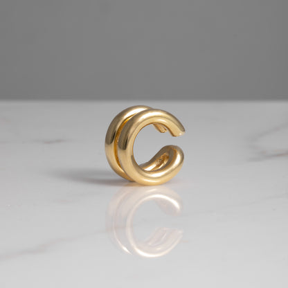 Ear cuff row doppio oro 18kt placcato