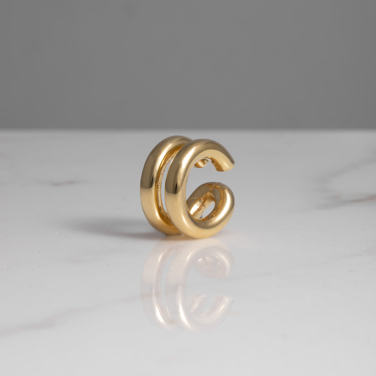 Ear cuff row doppio oro 18kt placcato