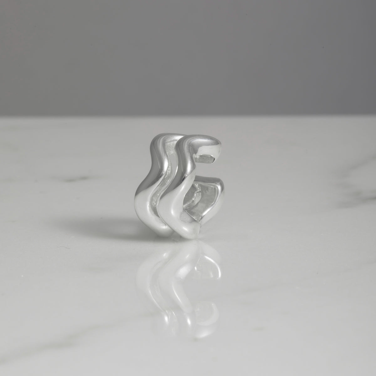 Ear cuff wave doppio argento 925