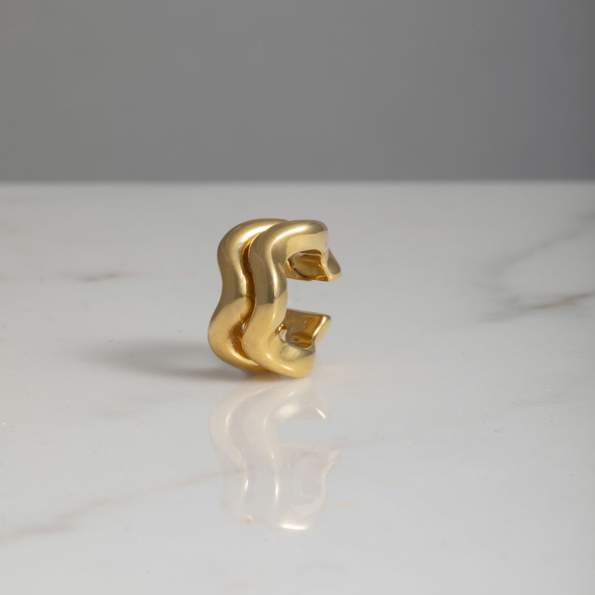 18kt gold wave ear cuff