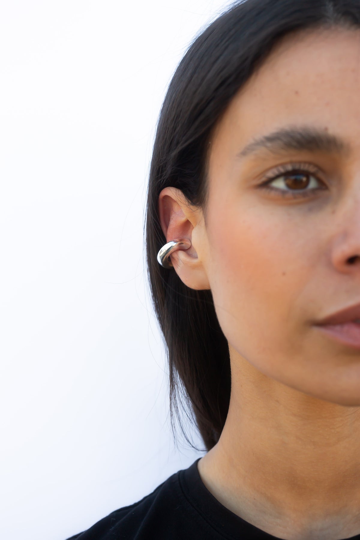 Einzelner Basic Ear Cuff aus 925er Silber