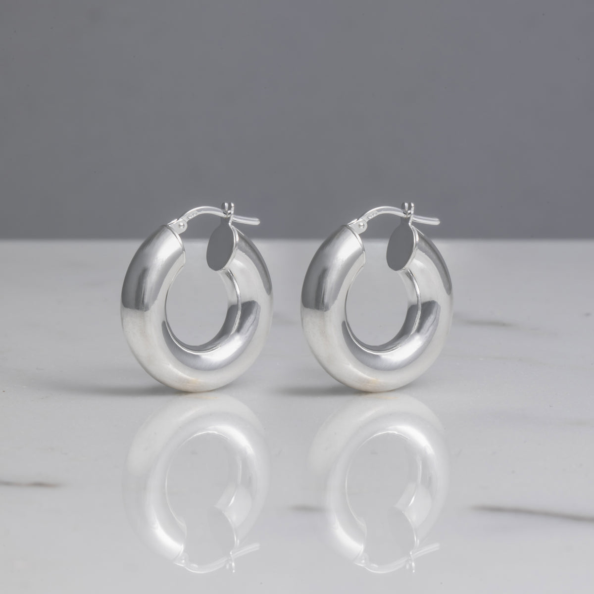 Small Lily 925 Sterling Silver Earrings