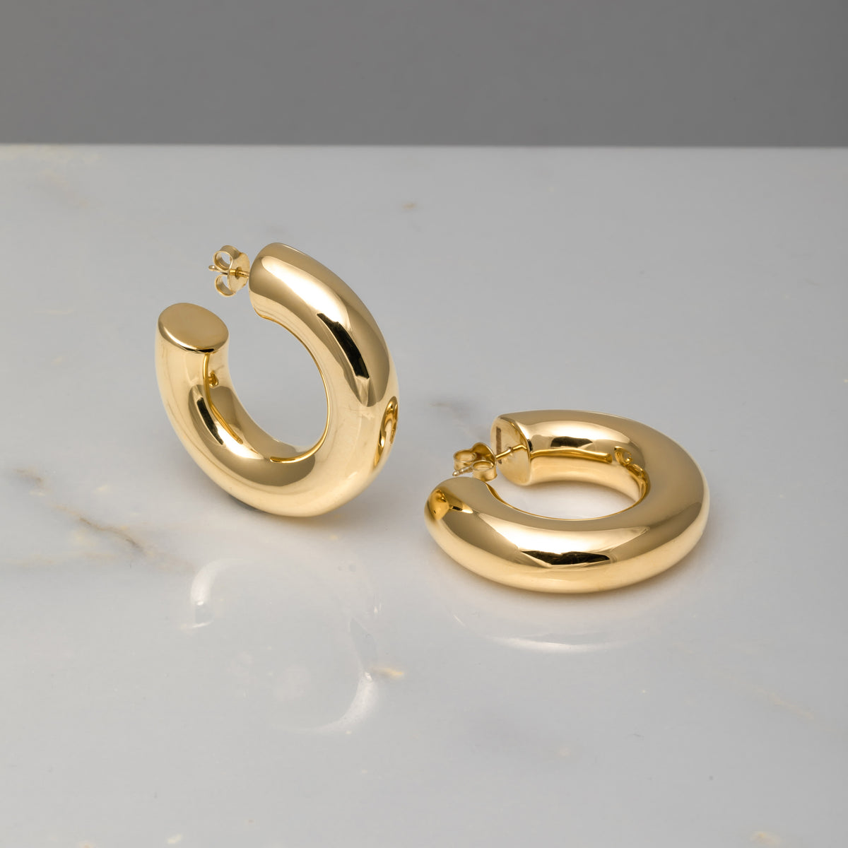 Orecchini Giglio XXL oro 18kt placcato