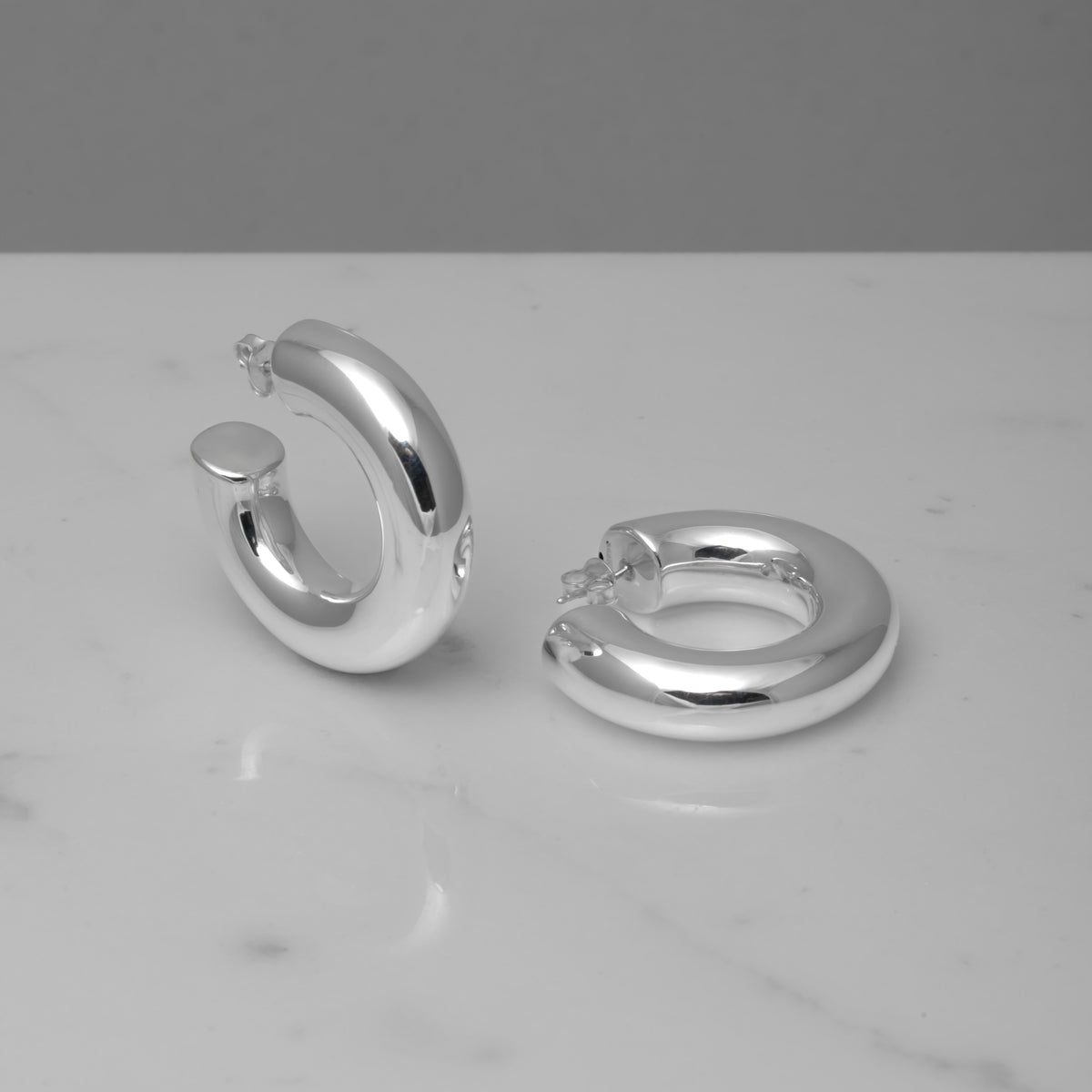 Pendientes Lirio XXL plata 925