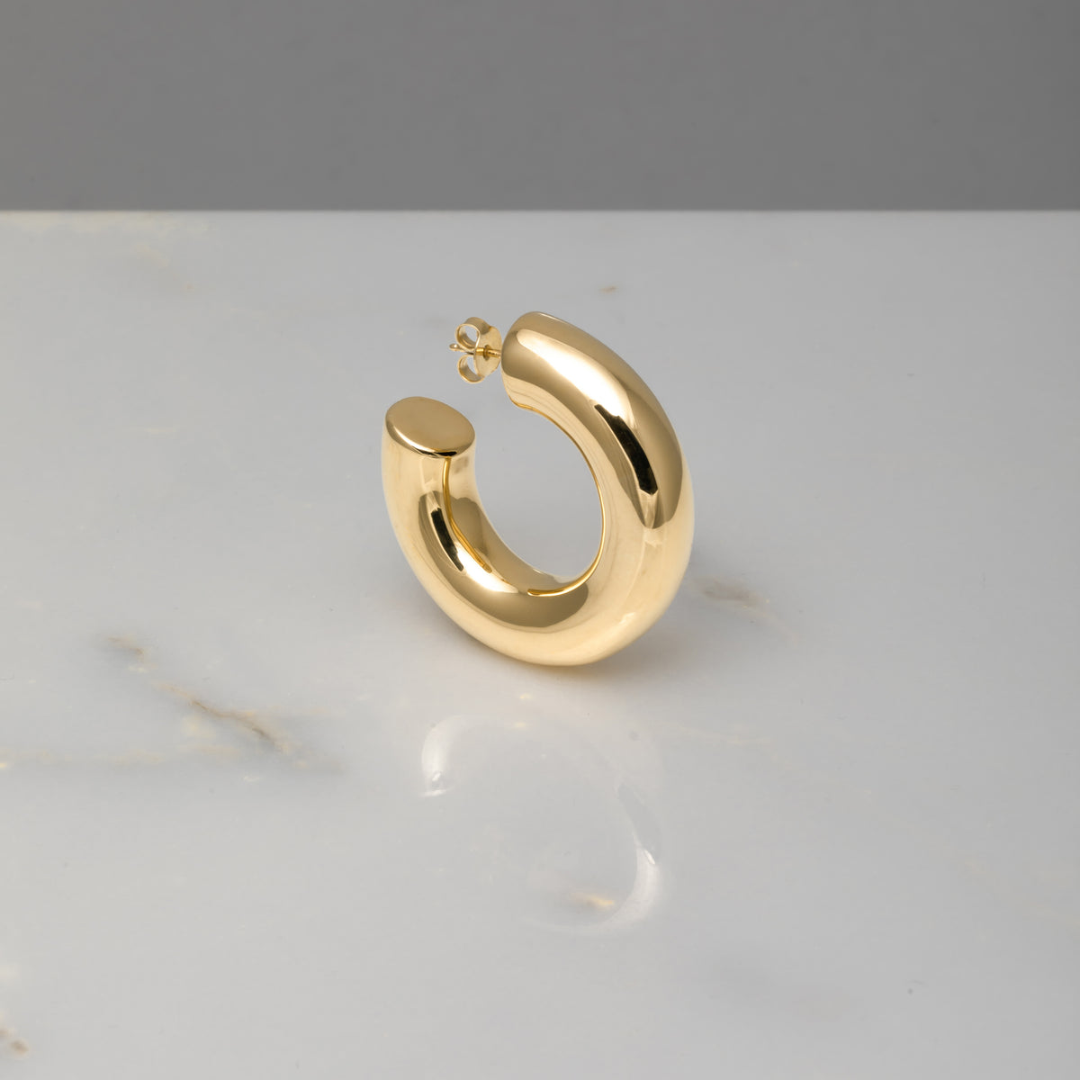 Orecchini Giglio XXL oro 18kt placcato