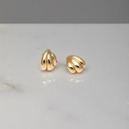 Pendientes Nura bañados en oro de 18kt